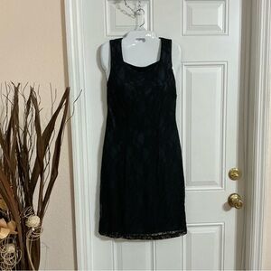 AB Studio Black Lace Detail Dress